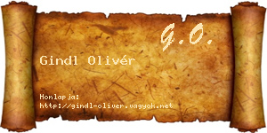 Gindl Olivér névjegykártya